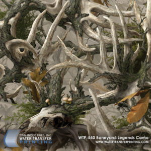 Boneyard Legends™ Camo features massive whitetail buck skulls and a few leaf elements scattered in a randomized fashion. Created for hunters and outdoorsmen, Boneyard Legends™ is a designer camouflage that can be used in everyday life and function as concealment while outdoors.