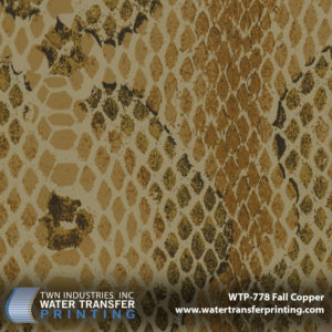 Snakeskin Illusion Fall Copper is a snake skin pattern that features a design and coloration that is taken directly from the copperhead snake. The gold and brown tones found within this pattern make it the ultimate camouflage during the Fall hunting season.