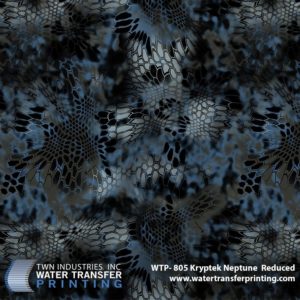 Kryptek® Neptune Reduced is a part of Kryptek’s® revolutionary line of aquatic camouflages. Neptune features darker coloration which allows it to perform in lower light conditions during stealth operations. Neptune Reduced hydrographic film is 25% of full size Kryptek® patterns.